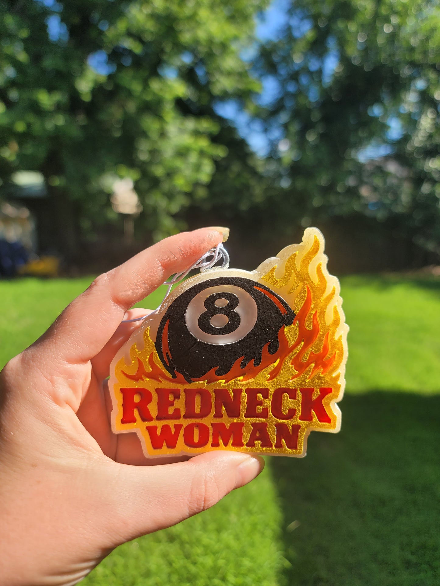 Redneck Woman 8 Ball Freshie – Funny Country Car Freshener | Handcrafted Freshie