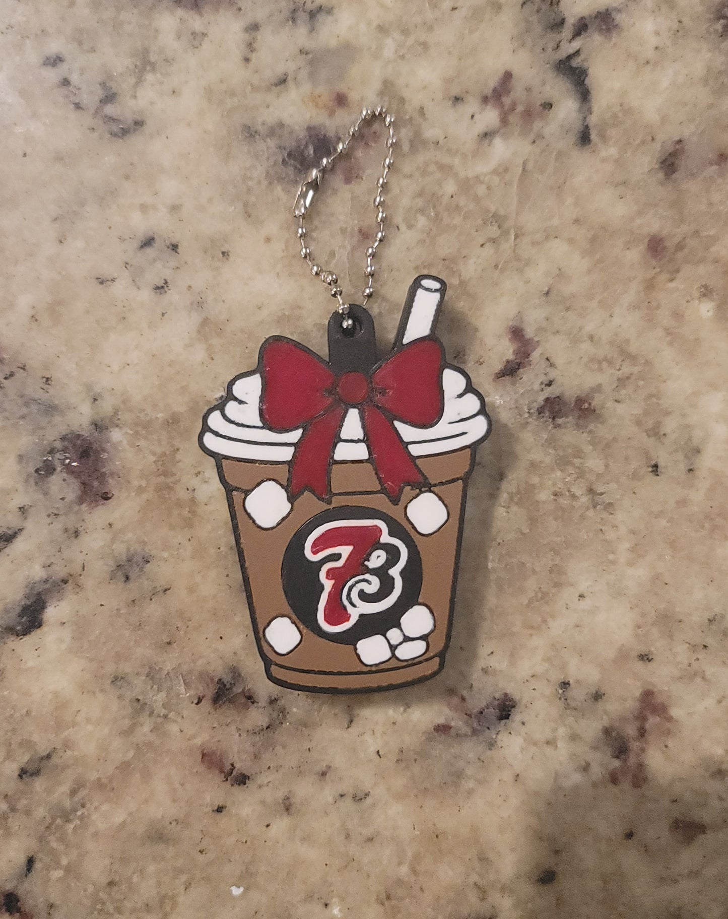 Cozy Coffee Cup Nail Saver Keychain