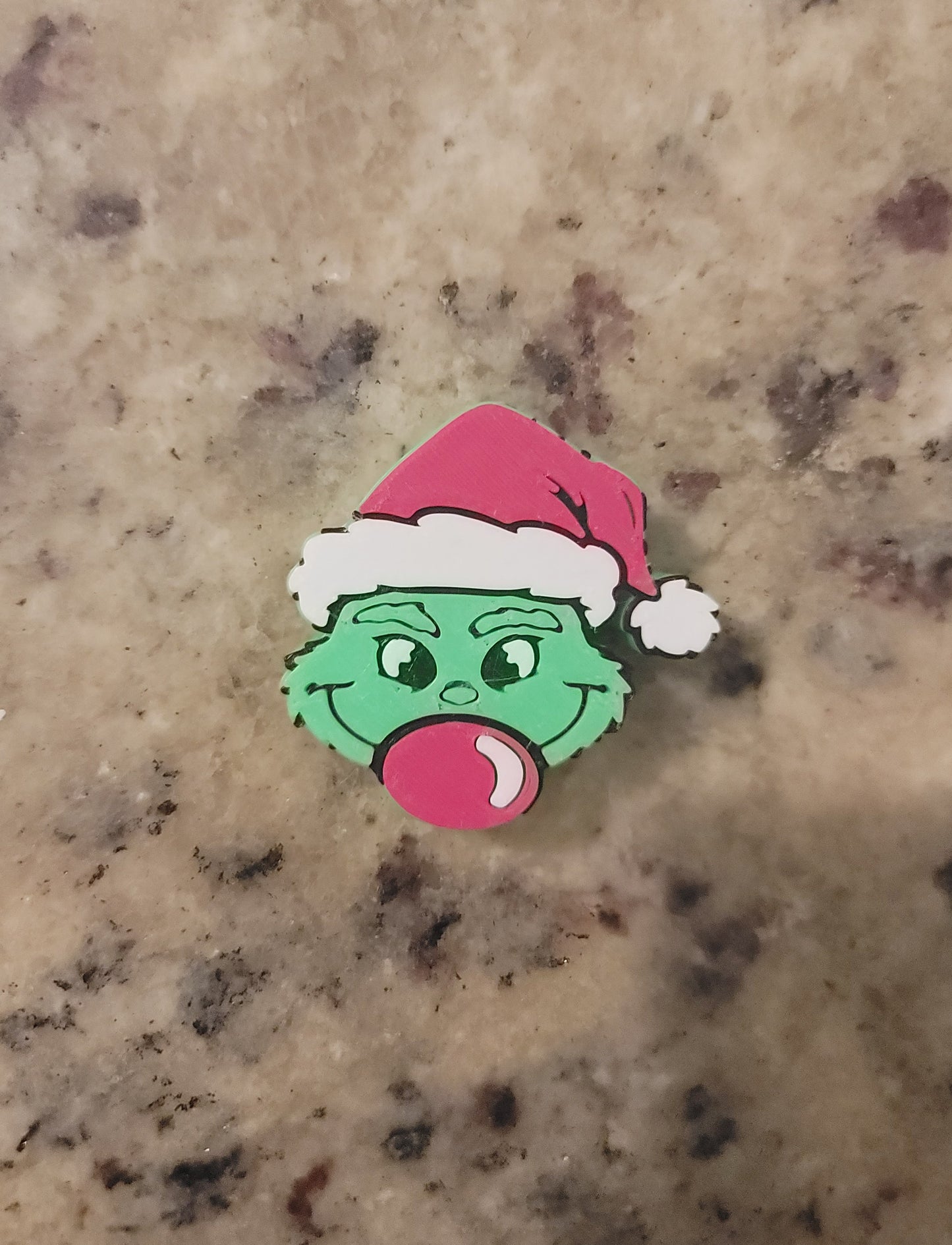 Grumpy Holiday Monster 3D Straw Topper
