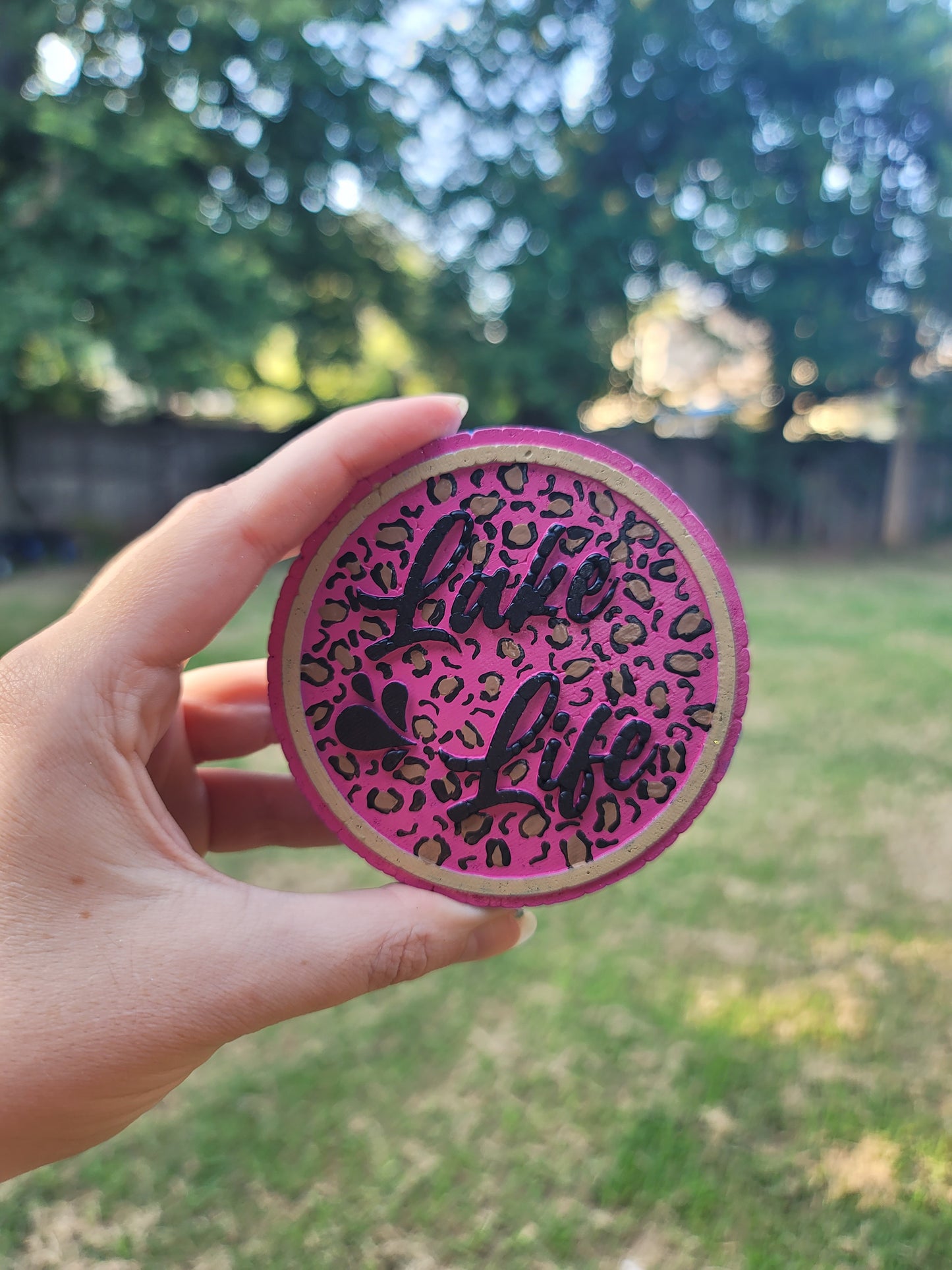 Pink Leopard Life Freshie – Pink Sugar Scent