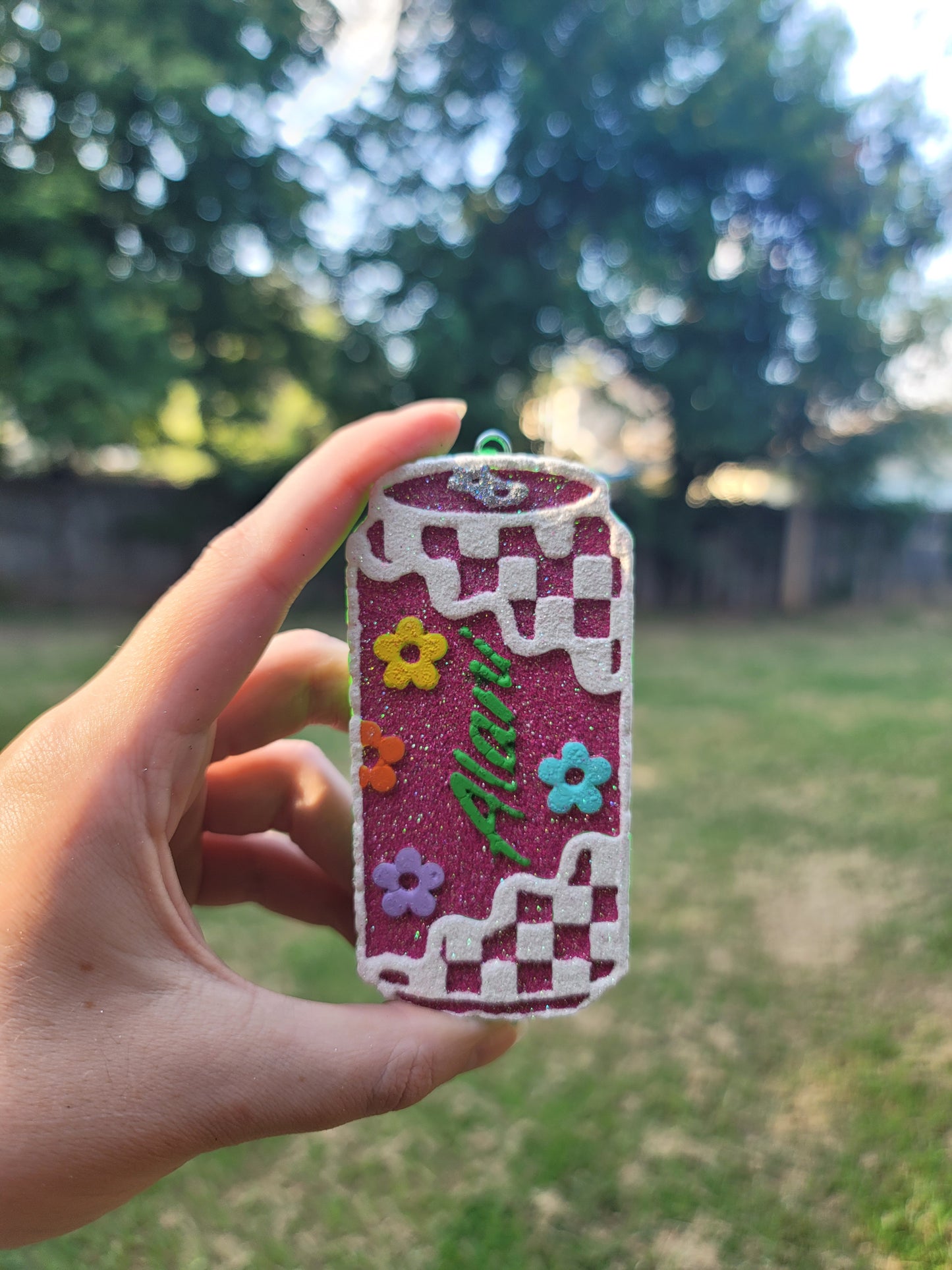 Retro Floral Soda Can Freshie – Baja Cactus Scent