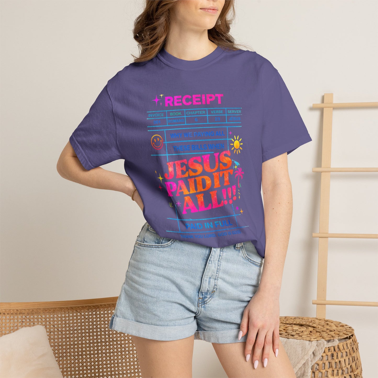 Jesus Paid It All Receipt T-Shirt