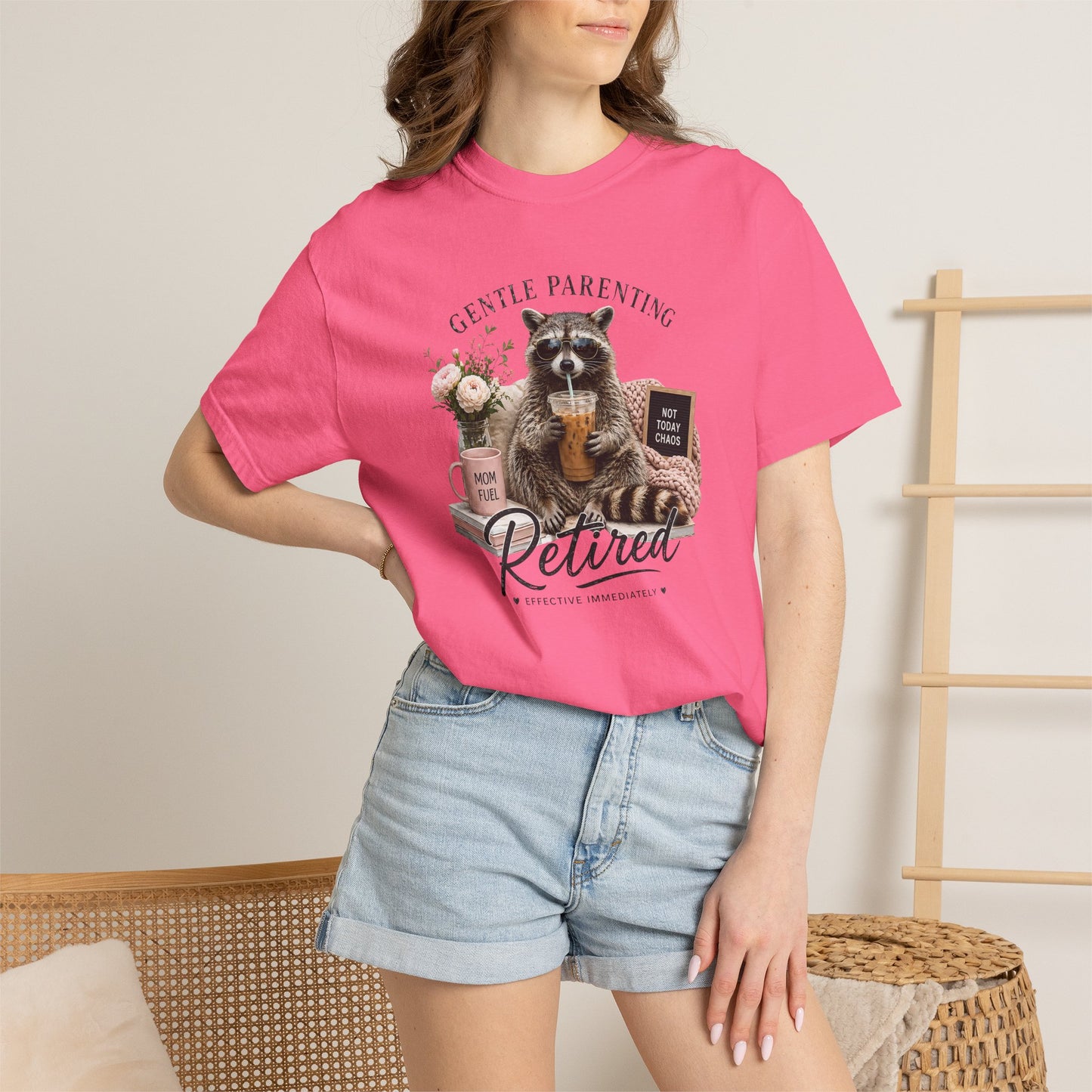 Retired Gentle Parenting Raccoon T-Shirt