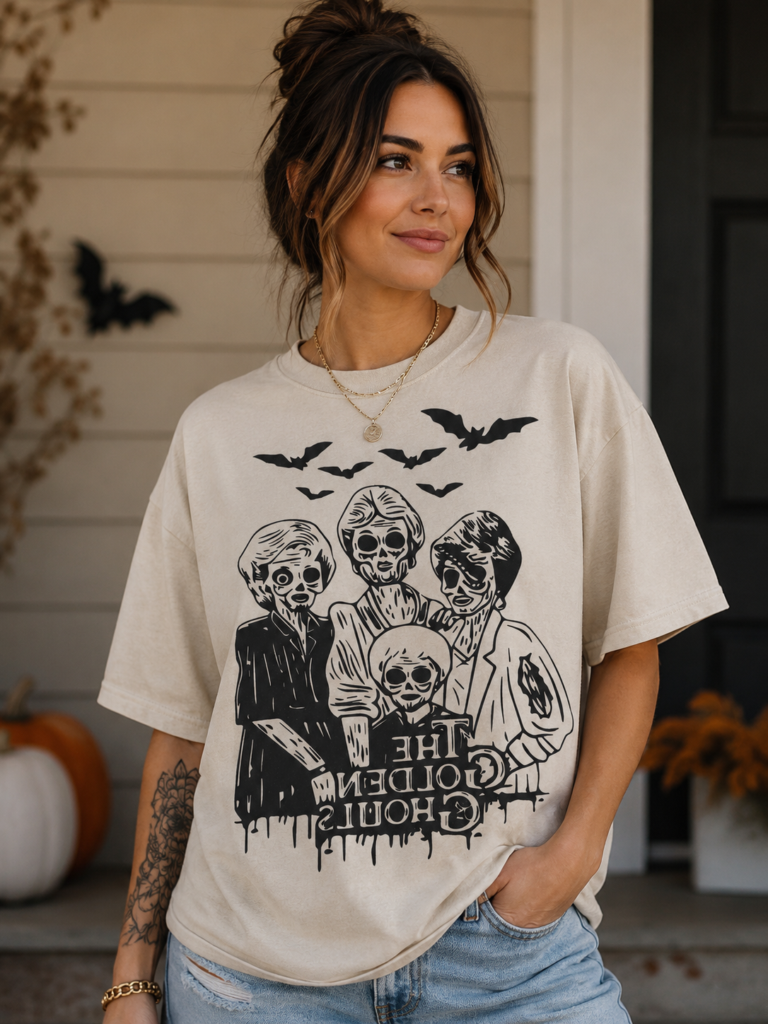 Pre-Order Vintage Halloween Ladies Inspired Skeleton Graphic Tee