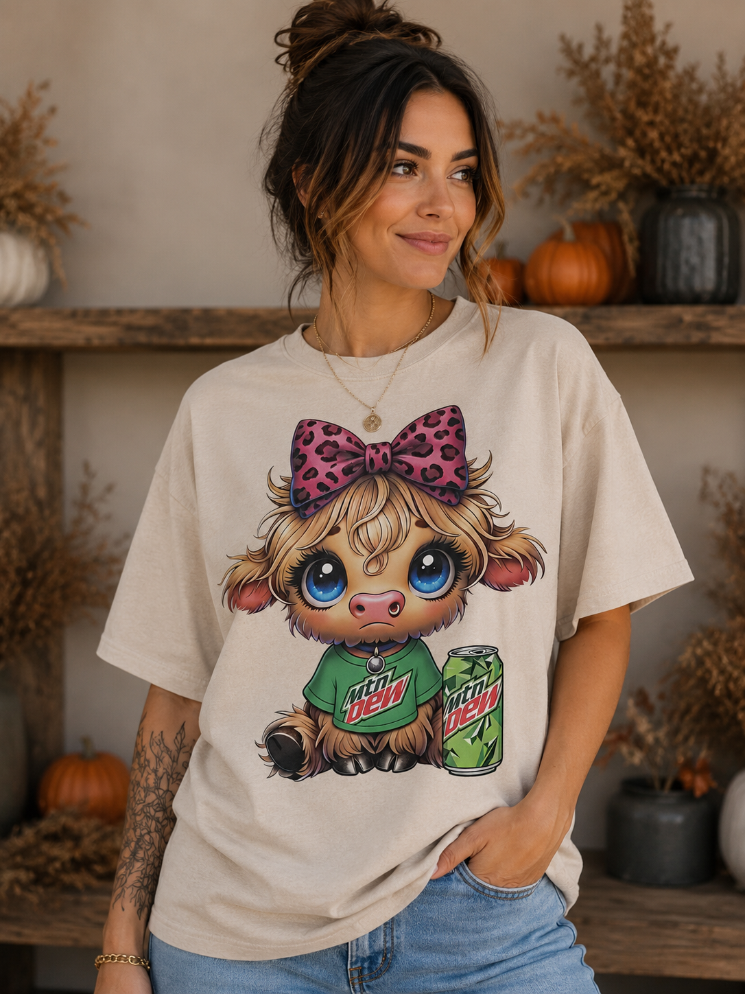 Pre-Order Cute Highland Cow Graphic Tee | Farm Animal Inspired Shirt