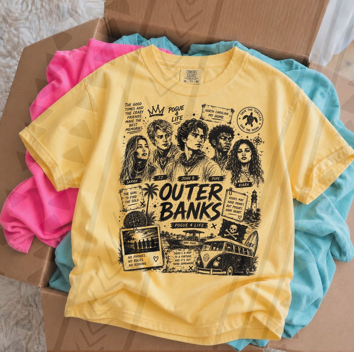 Outer Banks Sketchy Graphic Tee