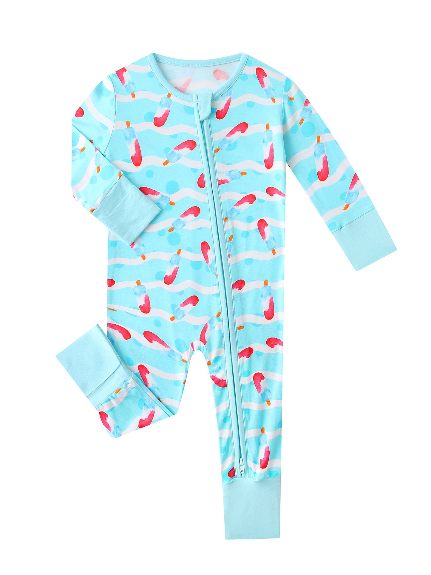 Ice Cream Bamboo Baby Convertible Zippy Romper