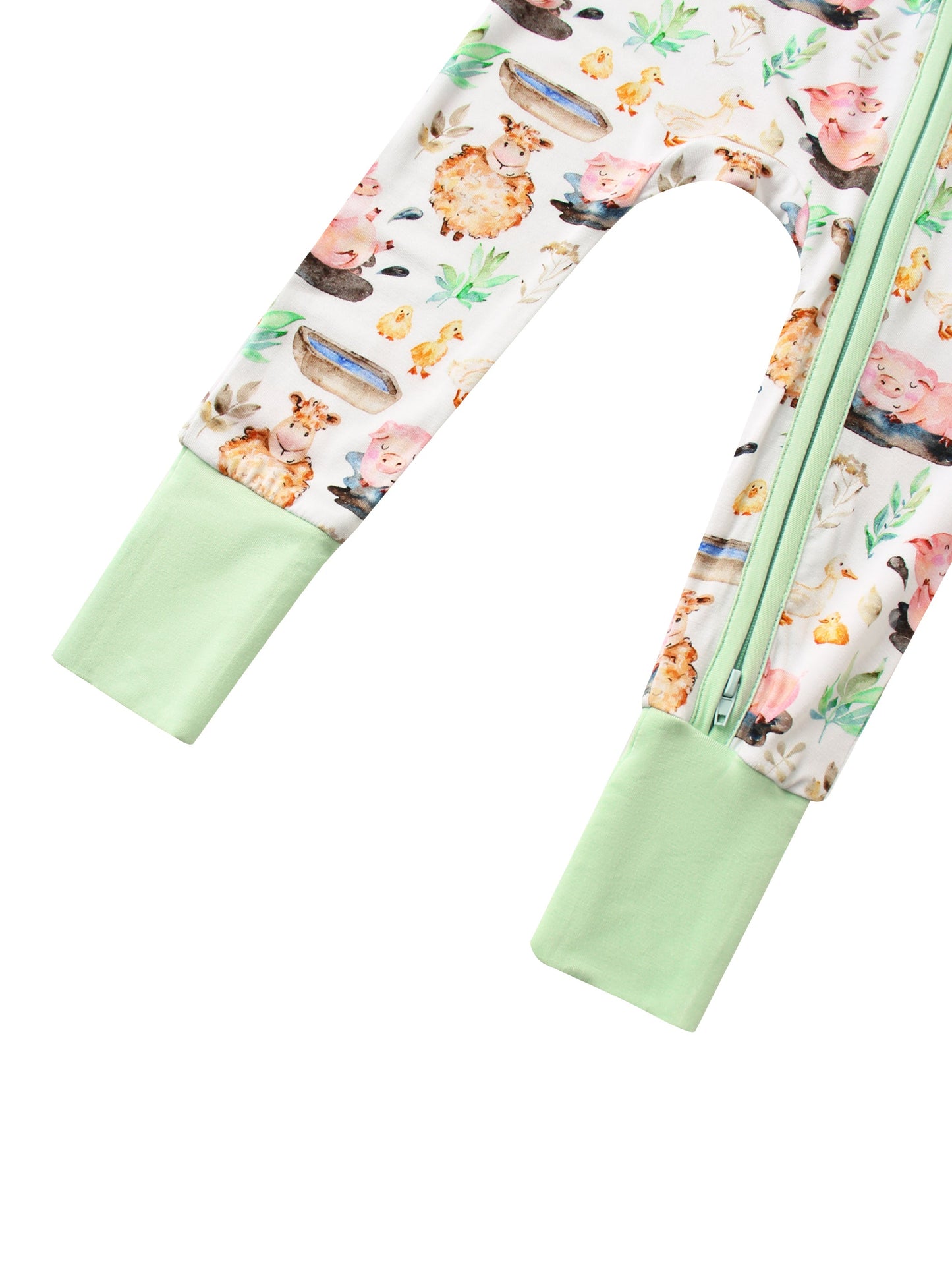 Little Yellow Sheep Bamboo Baby Convertible Zippy Romper