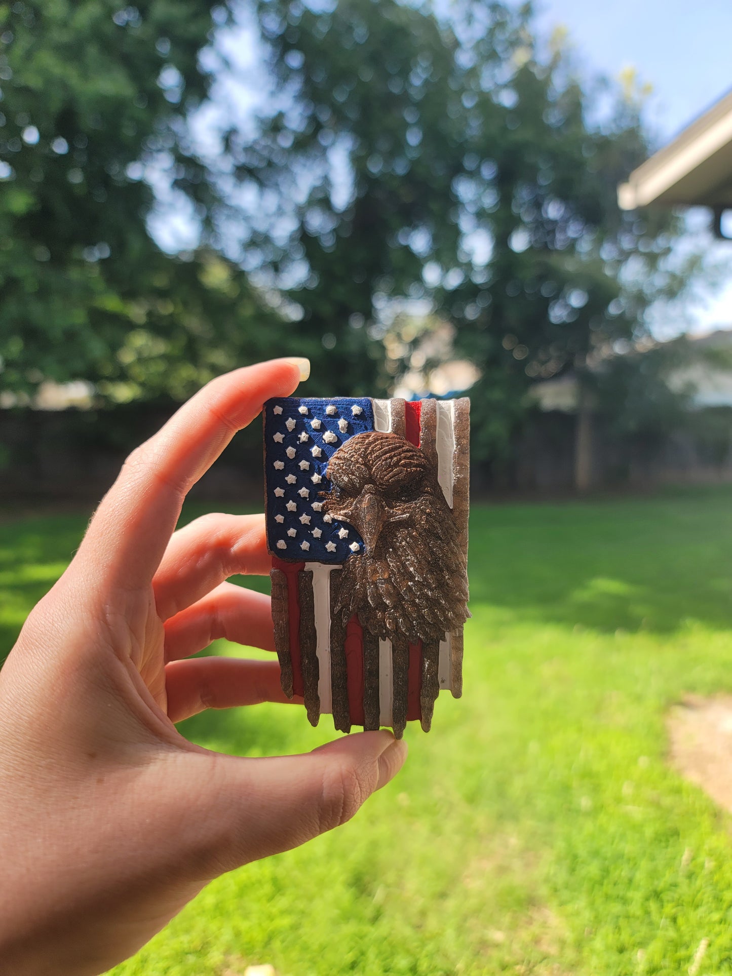 American Flag Eagle Freshie – Gunslinger Scent | Patriotic Car Freshener
