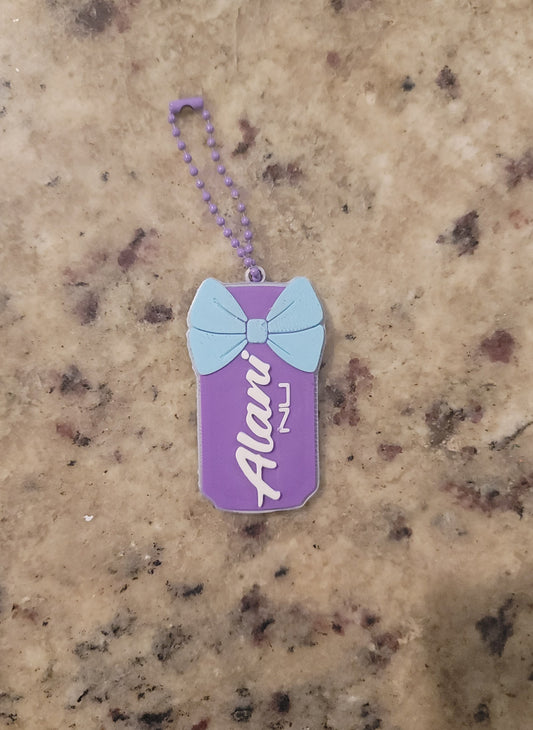 Purple Energy Drink Can Nail Saver Keychain
