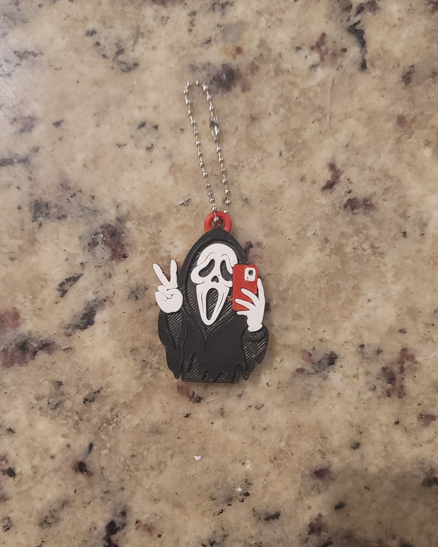 Masked Horror Selfie Nail Saver Keychain