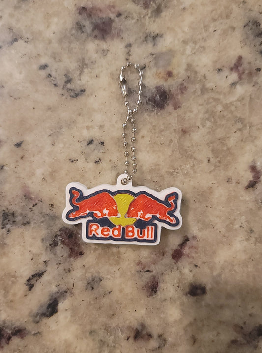 Charging Bull Energy Drink Nail Saver Keychain