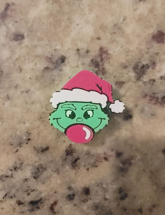 Grumpy Holiday Monster 3D Straw Topper