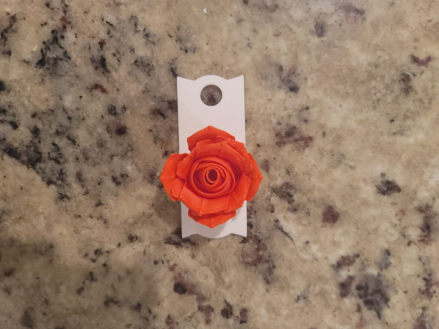 Red Rose 3D Straw Topper
