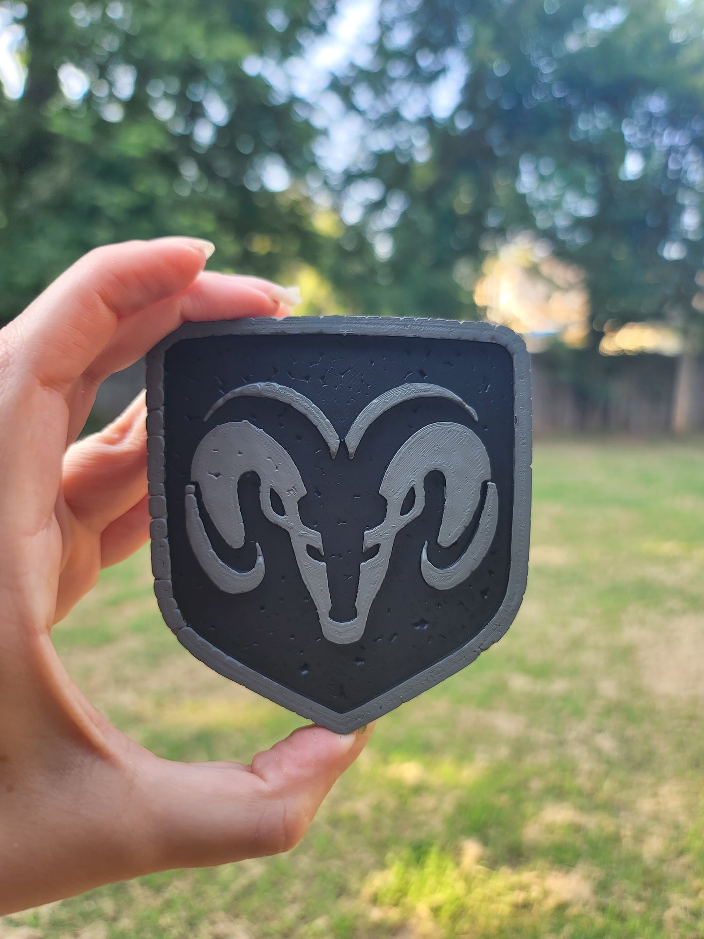 Ram Skull Shield Freshie – Leather Scent