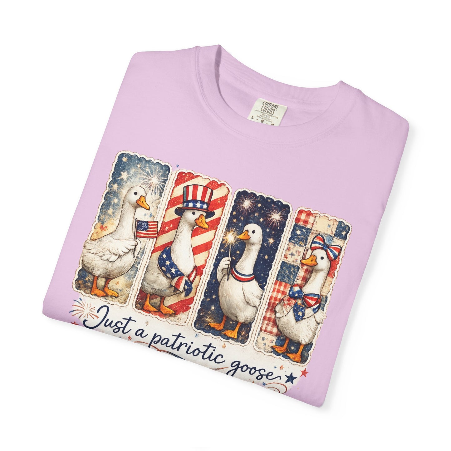 Patriotic Goose T-Shirt — "Just a patriotic goose" Americana Tee