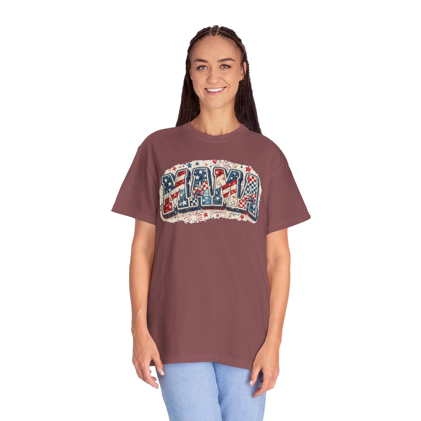 Mama Patriotic T-Shirt — Red White Blue Americana Graphic Tee