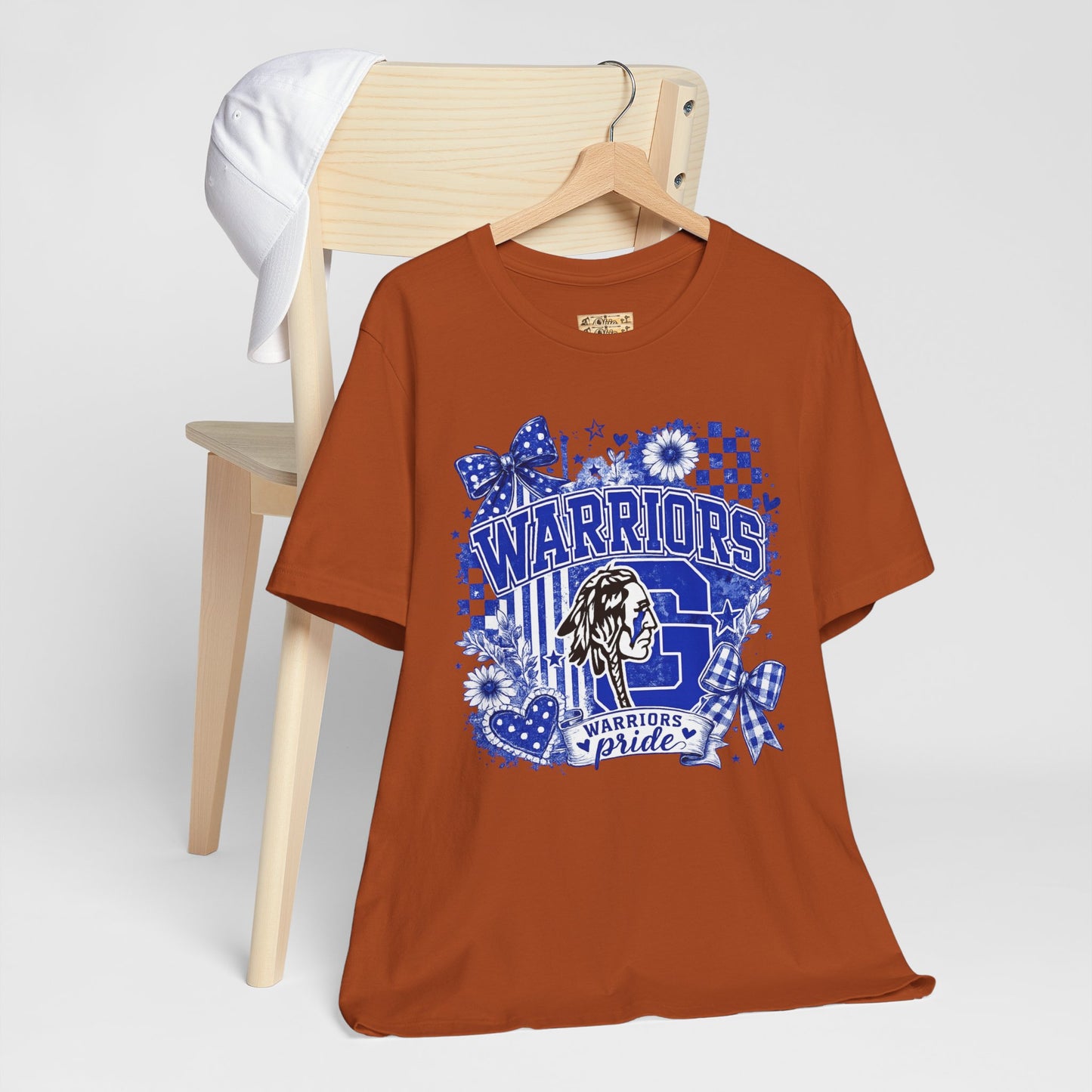Warriors Pride Graphic Tee — School Spirit Warrior Mascot T-Shirt