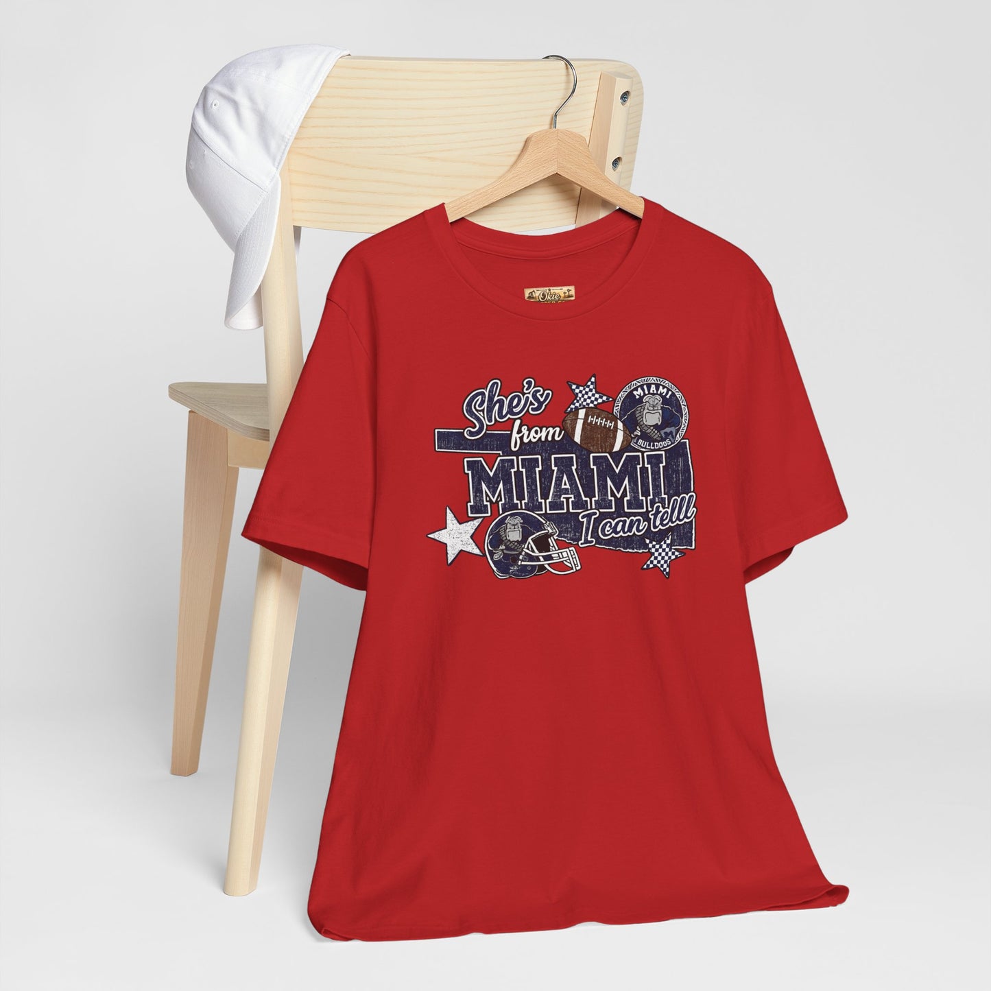 She's From Miami Graphic Tee — Retro Football Fan Shirt