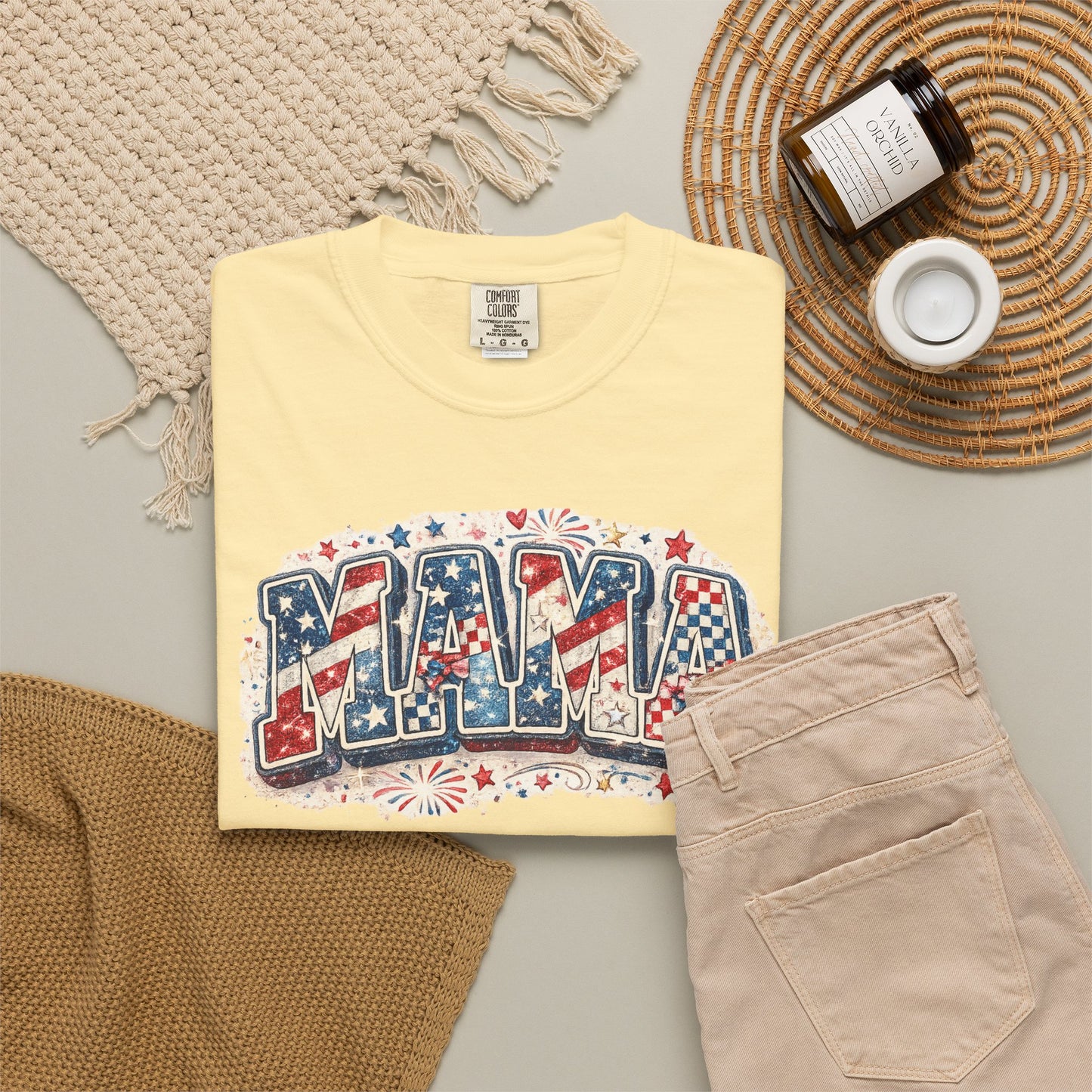 Mama Patriotic T-Shirt — Red White Blue Americana Graphic Tee