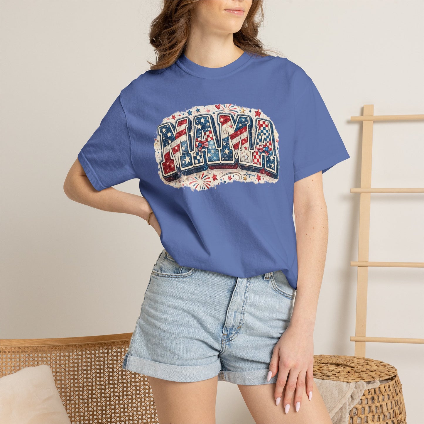 Mama Patriotic T-Shirt — Red White Blue Americana Graphic Tee