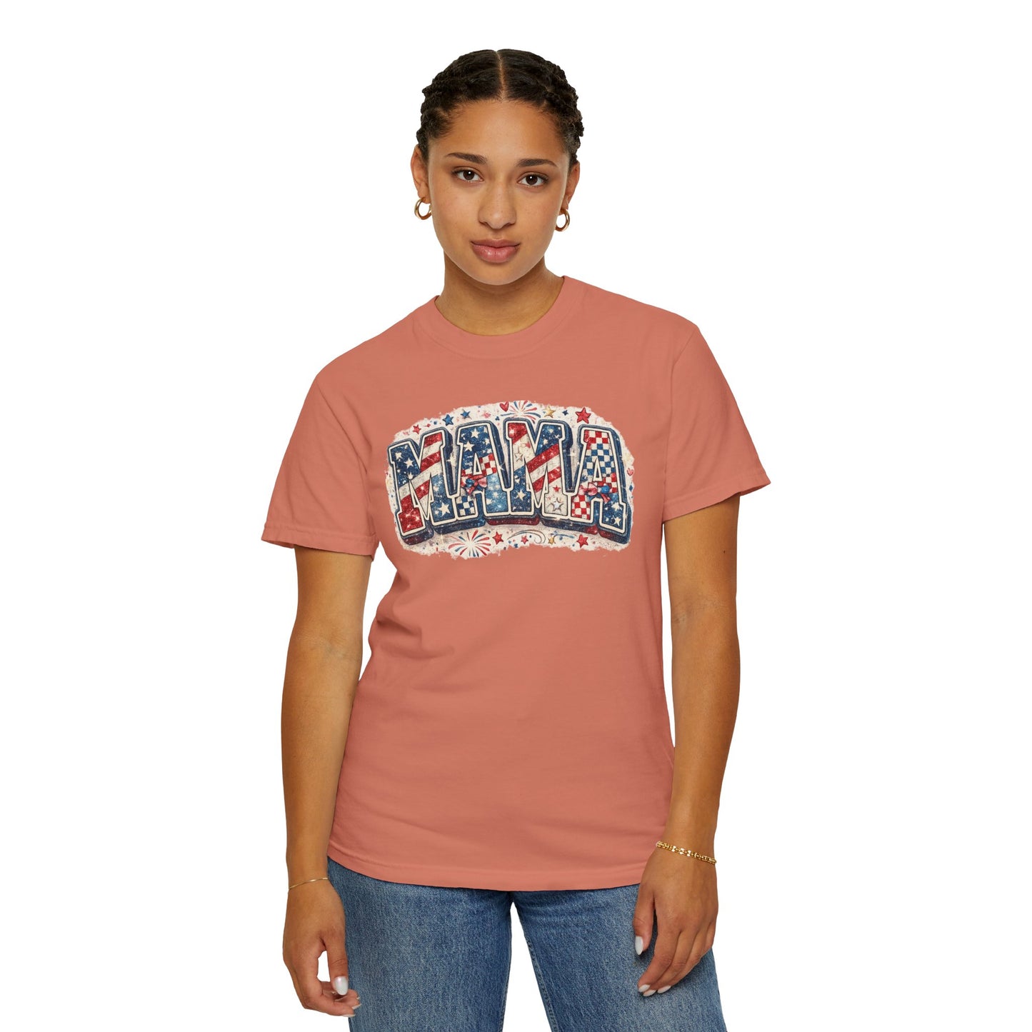 Mama Patriotic T-Shirt — Red White Blue Americana Graphic Tee