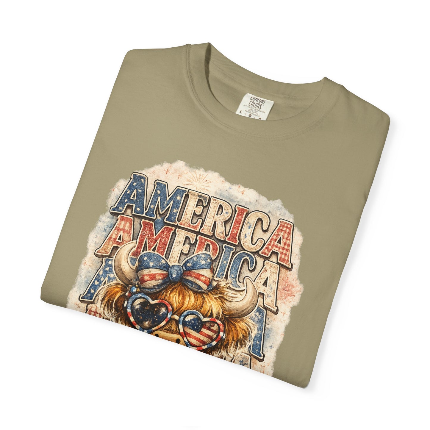 America Bulldog Graphic T-Shirt — "America" "Land of the Free" Patriotic Tee