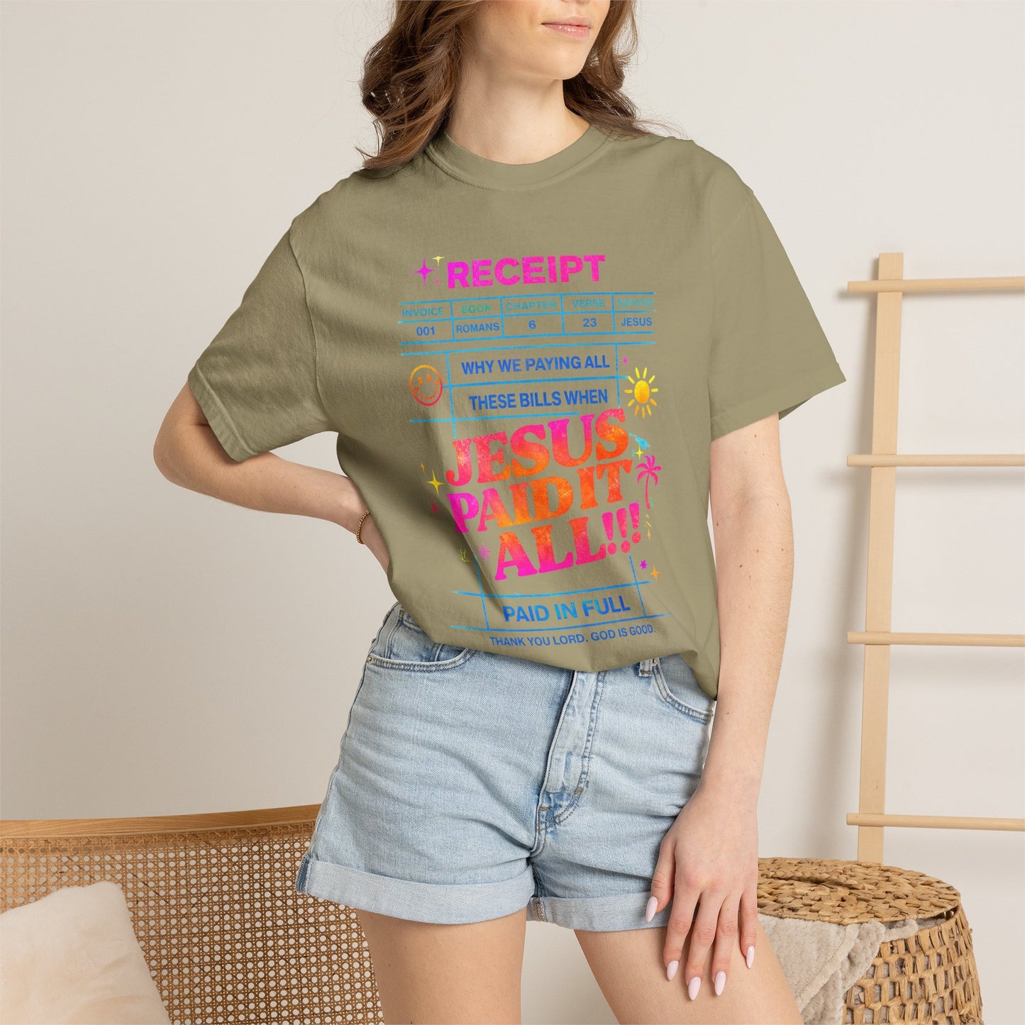 Jesus Paid It All Receipt T-Shirt