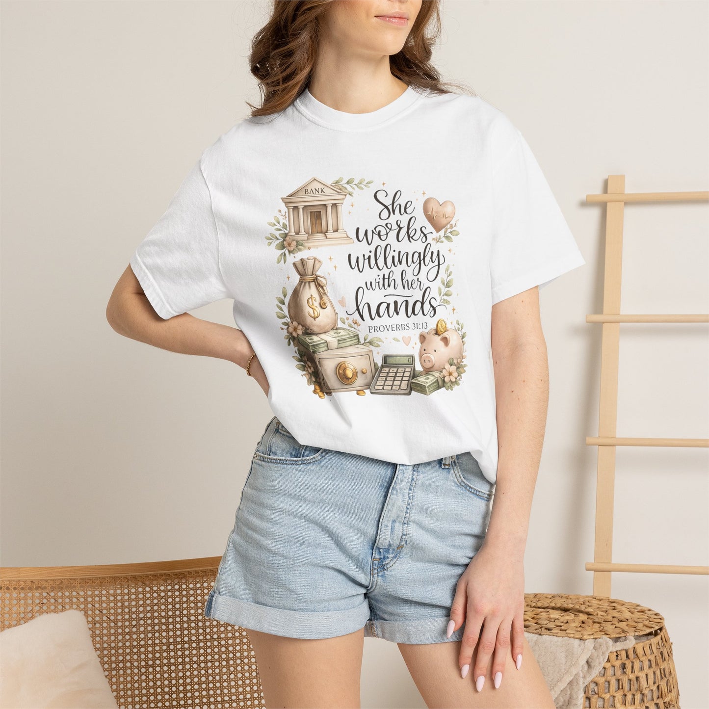She Works Willingly With Her Hands T-Shirt — Banker
