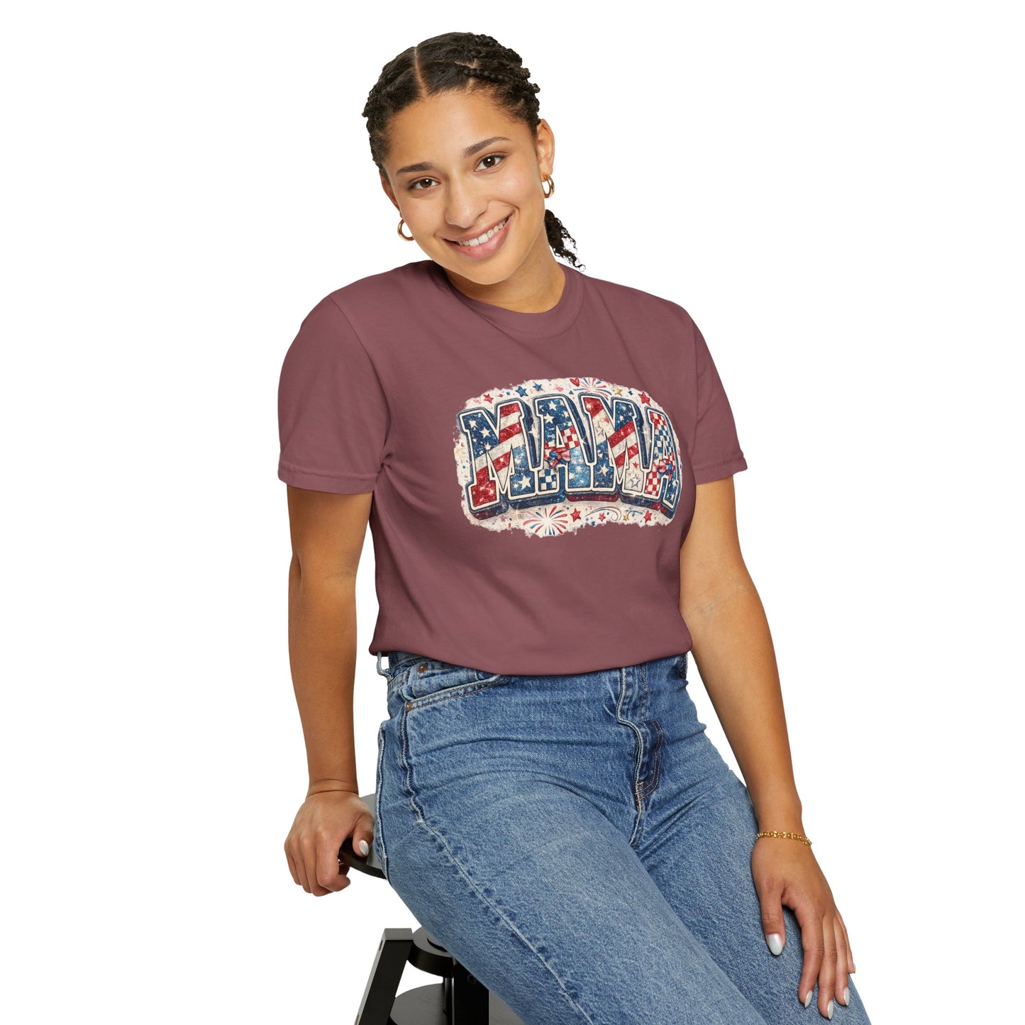 Mama Patriotic T-Shirt — Red White Blue Americana Graphic Tee