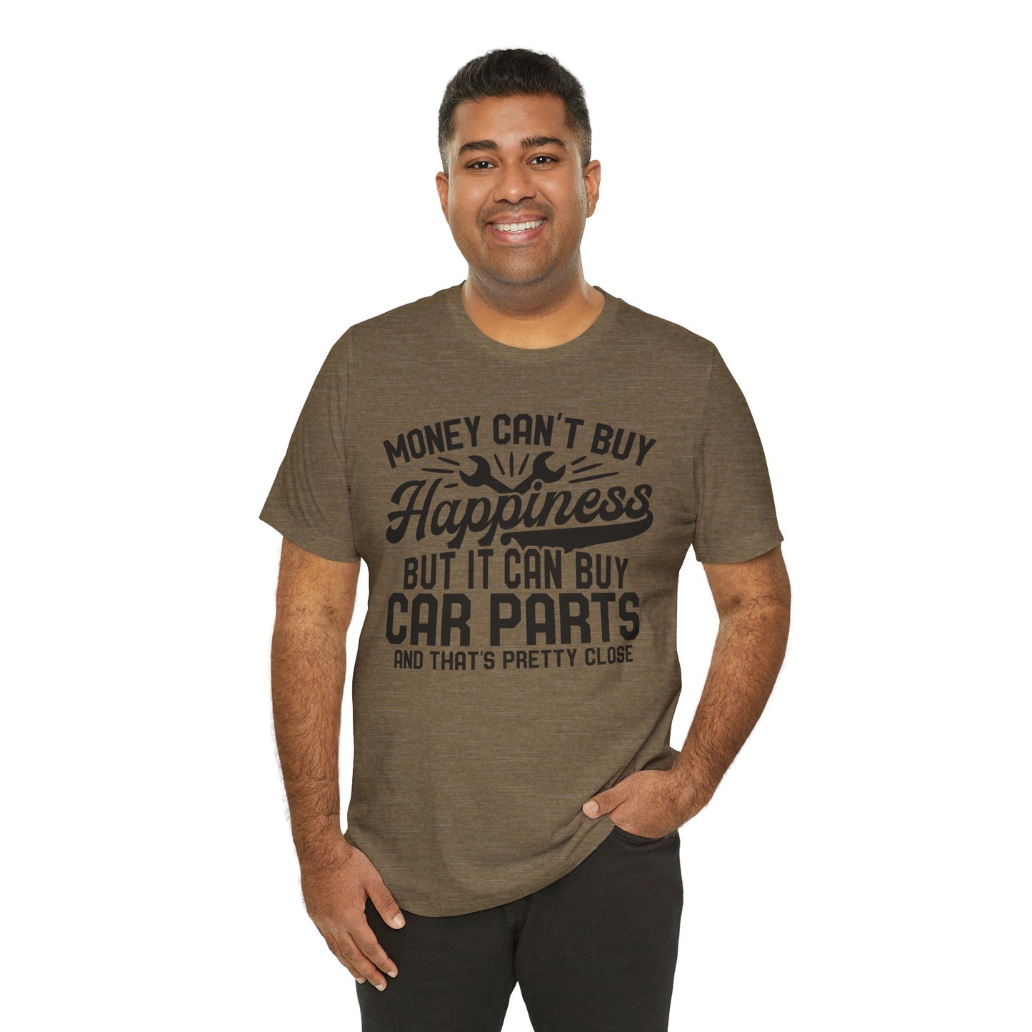 Car Parts Funny Tee — "Money Can't Buy Happiness But It Can Buy Car Parts" T-Shirt