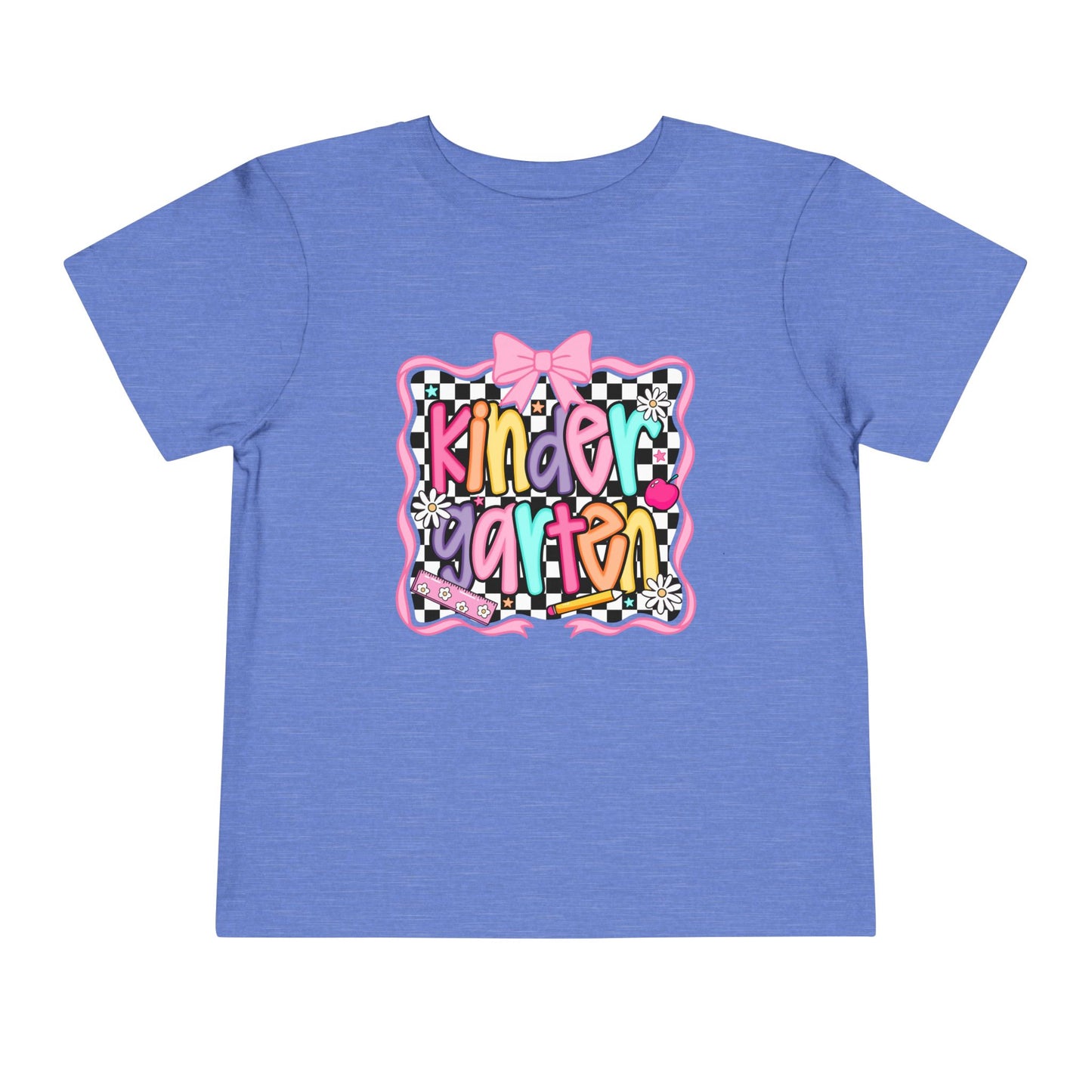 Kindergarten Toddler Tee — Colorful 'kinder' Back to School Shirt