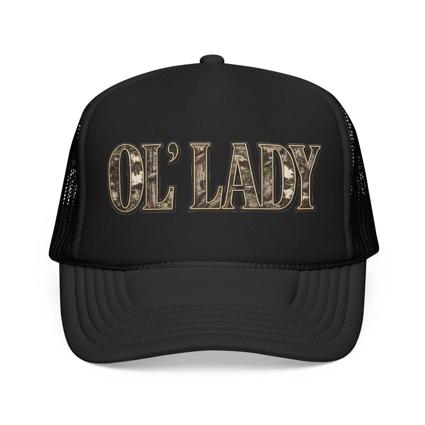 Ol' Lady Trucker Hat — Vintage Rustic Foam Cap for Country Style