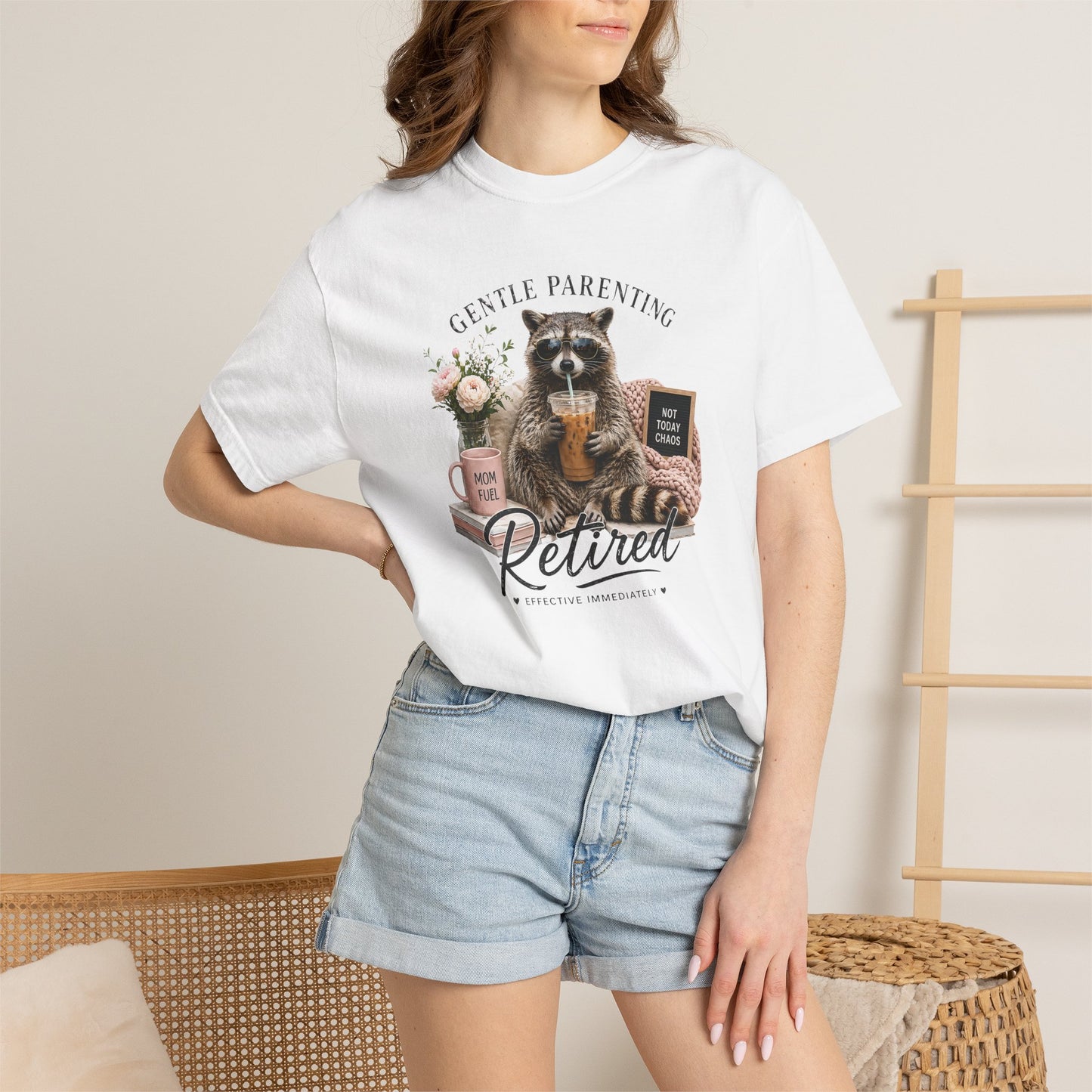 Retired Gentle Parenting Raccoon T-Shirt
