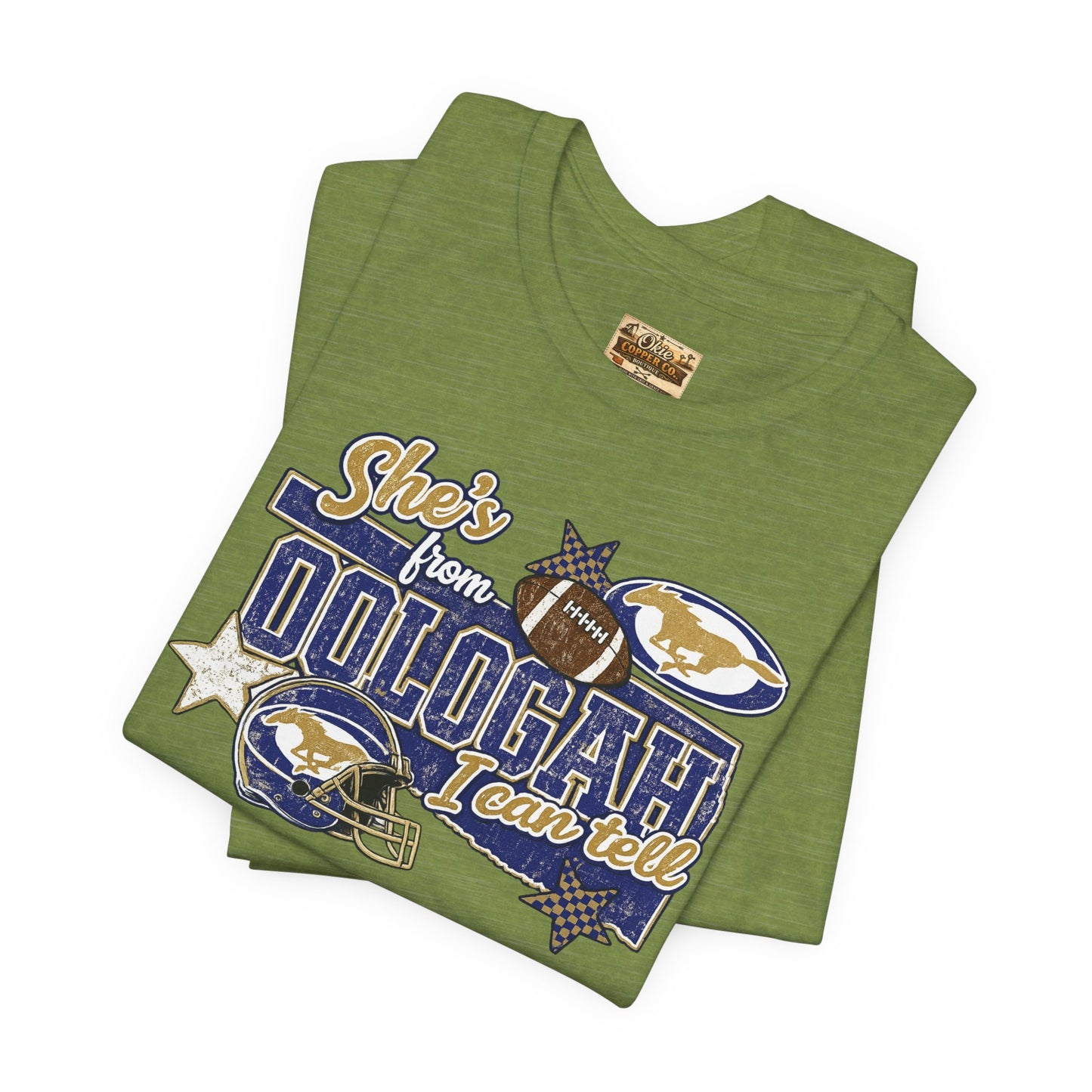 Oologah Team Tee — "Stay from Oologah Teamster" Vintage Football Graphic T-Shirt