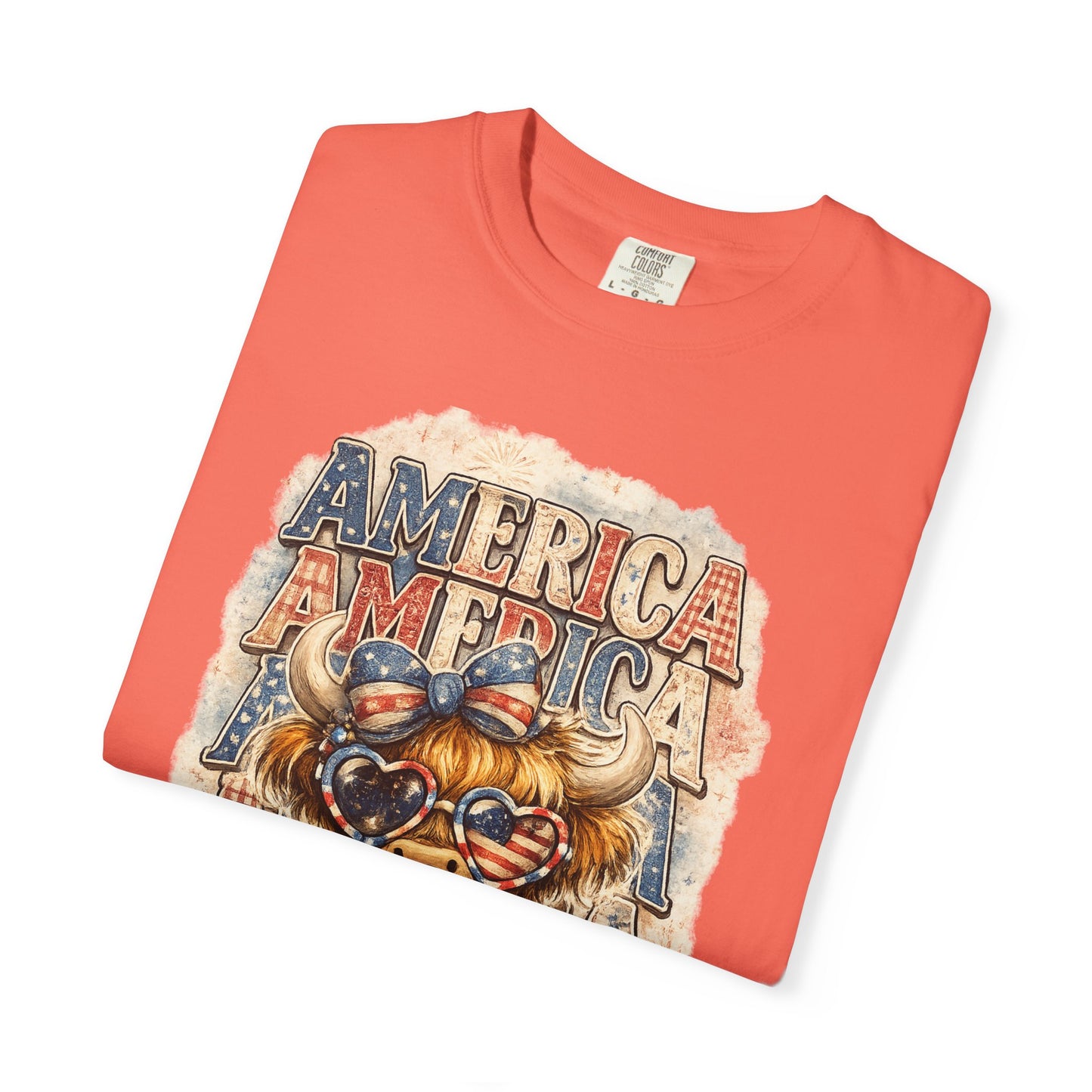 America Bulldog Graphic T-Shirt — "America" "Land of the Free" Patriotic Tee