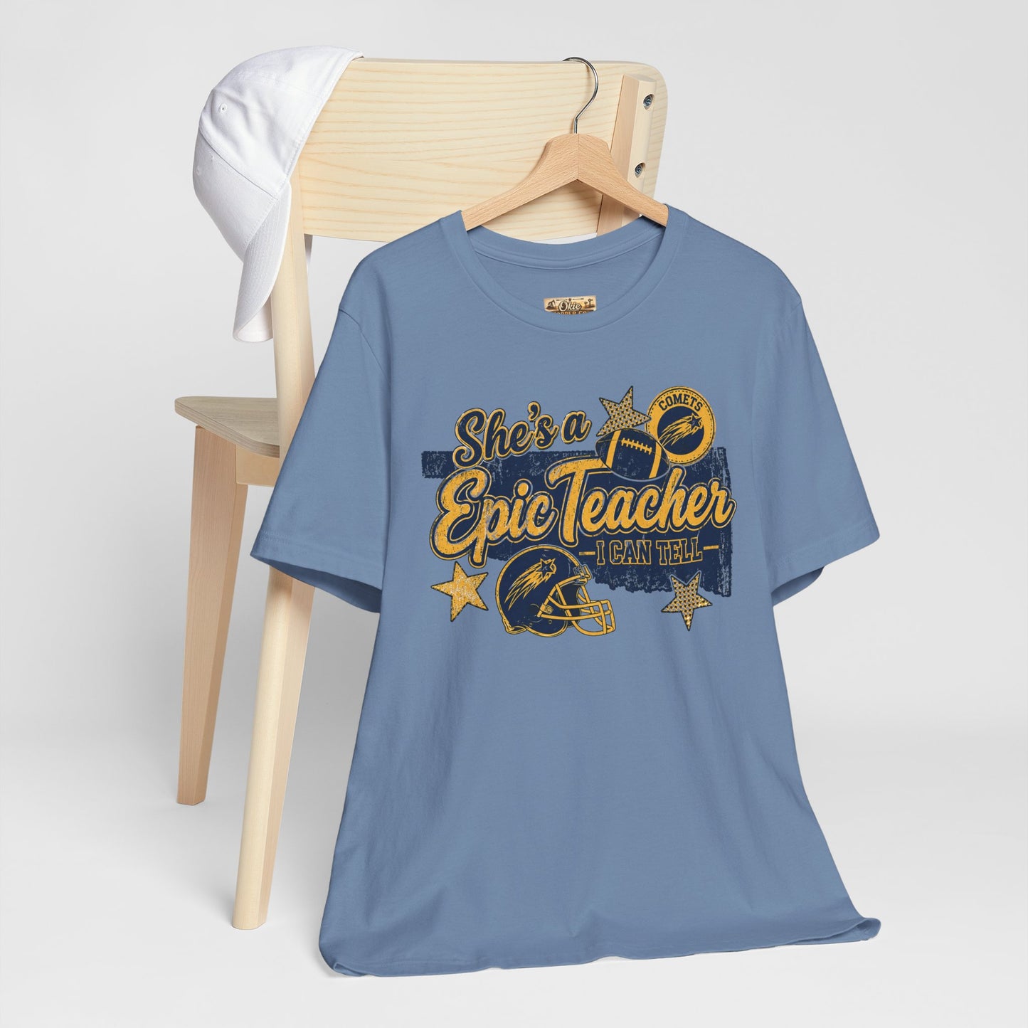 Epic Teacher Football T-Shirt — "She's a Epic Teacher" Coach & School Spirit Tee