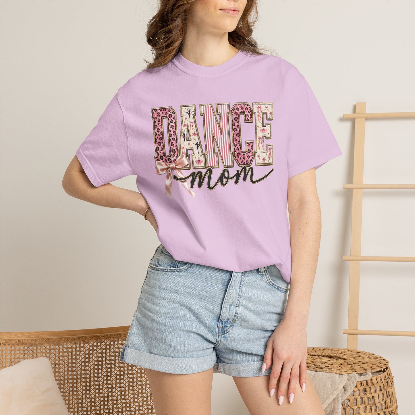 Dance Mom T-Shirt — Leopard Ballet Ribbon Graphic Tee