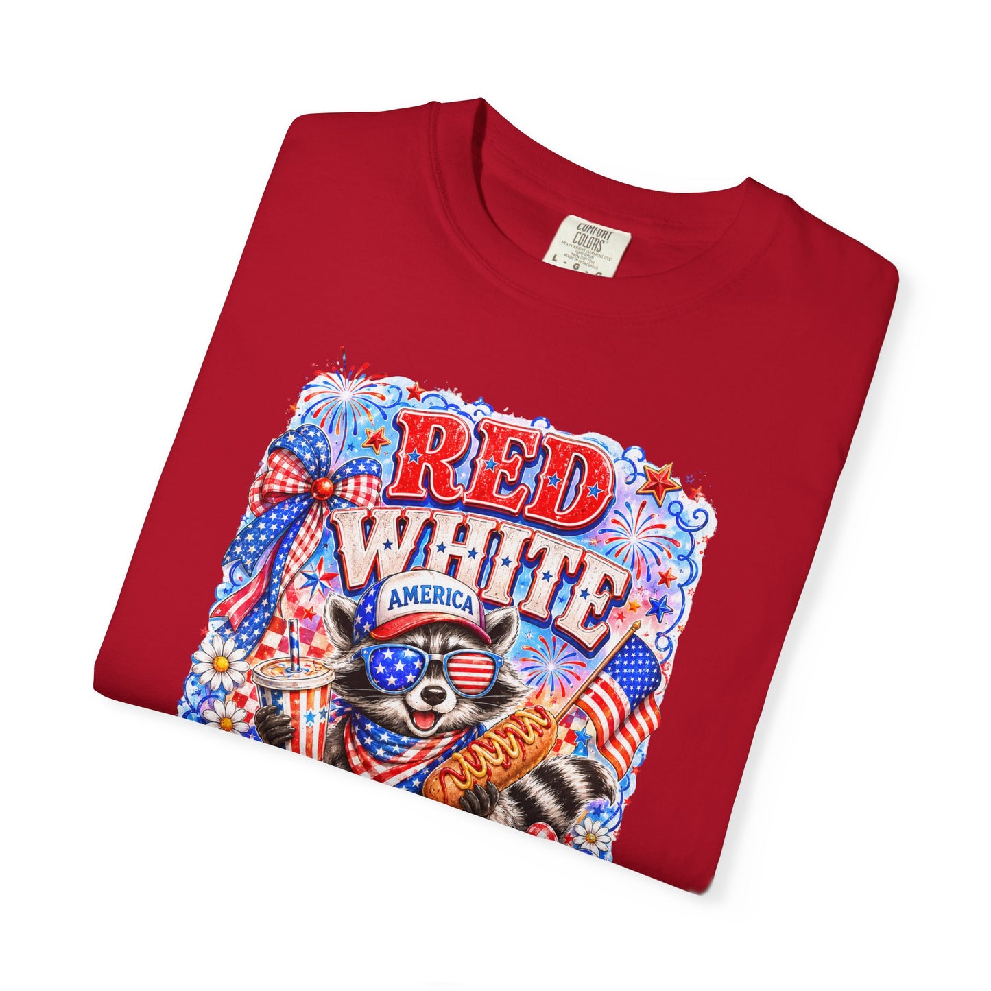 Patriotic "Red White Feral" Graphic T-Shirt