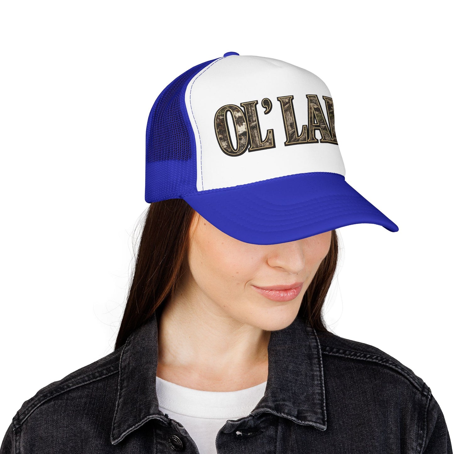 Ol' Lady Trucker Hat — Vintage Rustic Foam Cap for Country Style