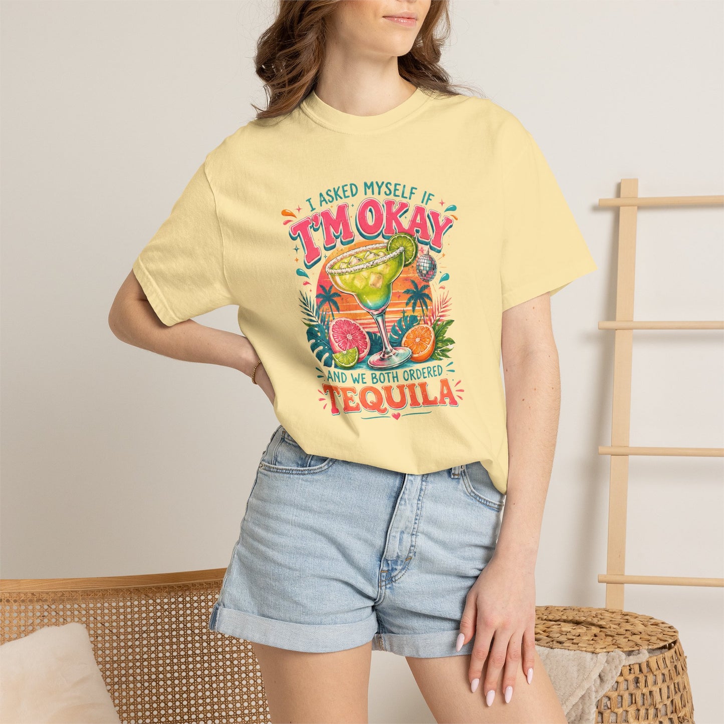I'm Okay…We Both Ordered Tequila T-Shirt — Funny Margarita Graphic Tee for Party Lovers