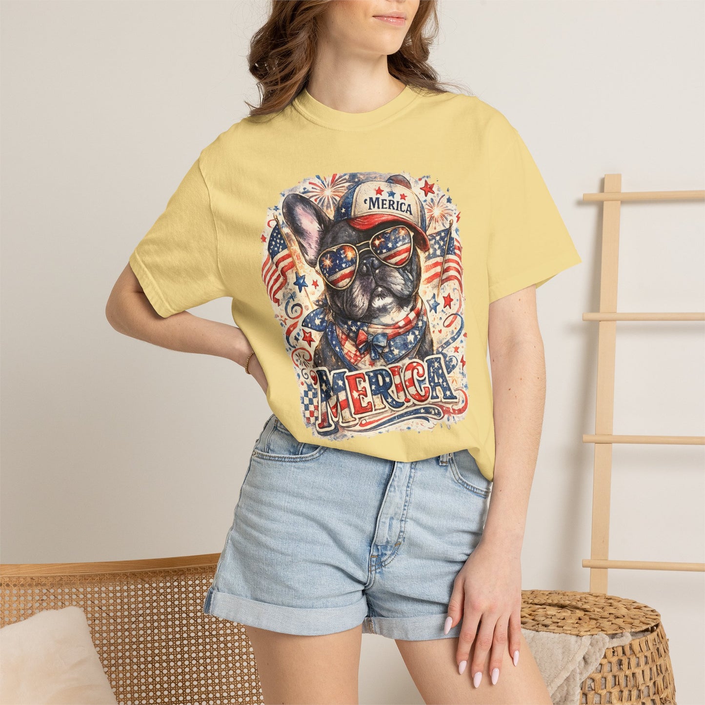 'Merica Patriotic French Bulldog T-Shirt