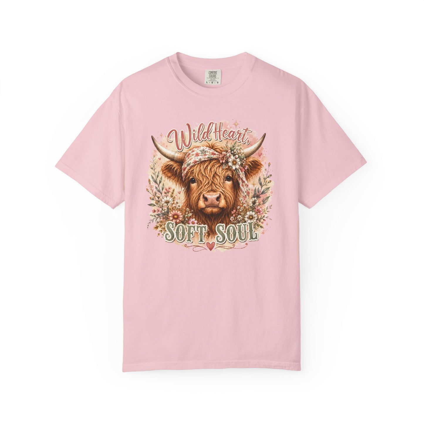 T-Shirt — “Wild Heart, Soft Soul” Highland Cow Graphic Tee