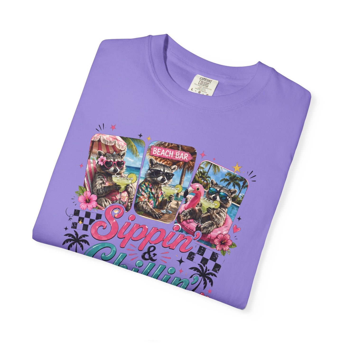 Sippin' & Chillin' T-Shirt — Retro Tropical Drink Graphic Tee