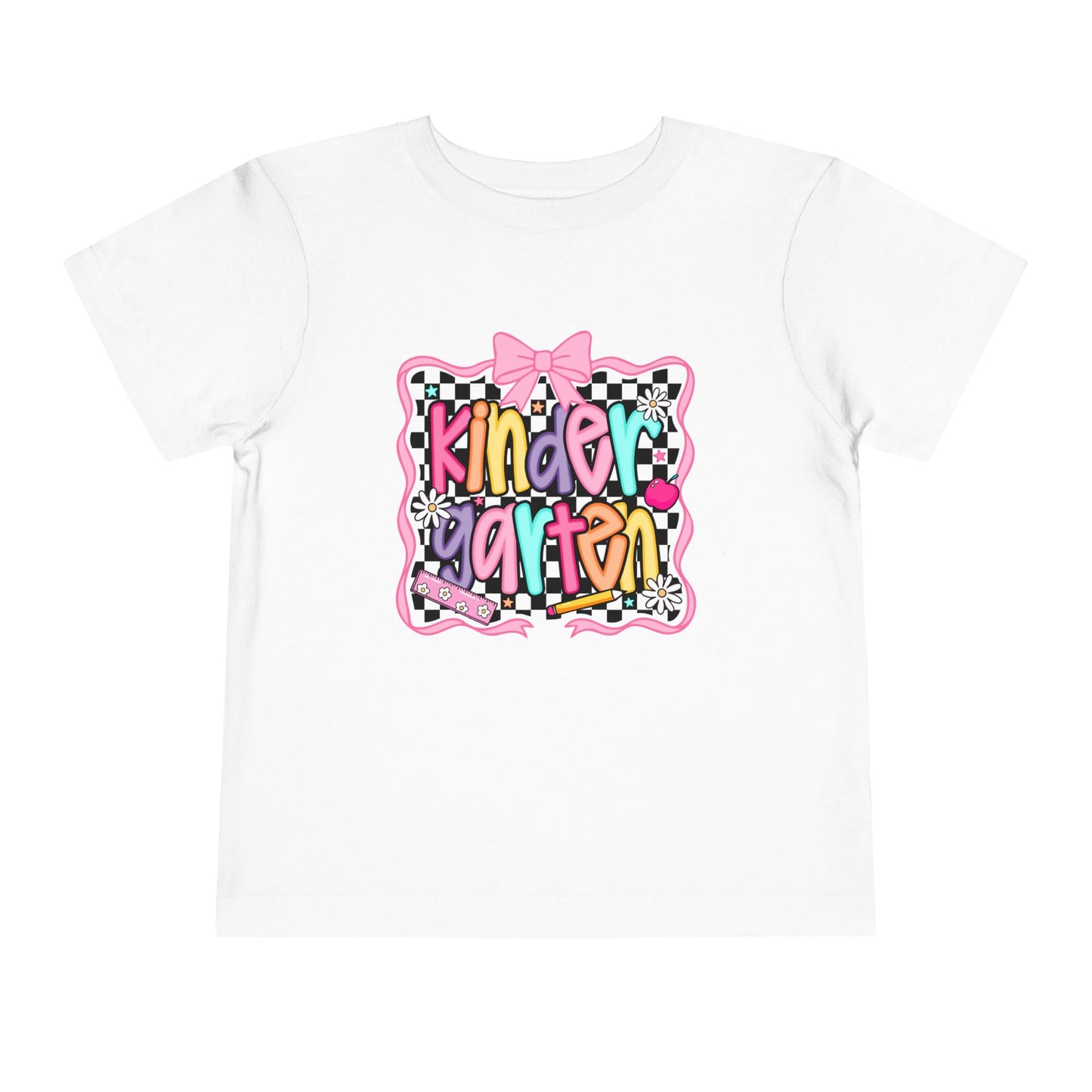 Kindergarten Toddler Tee — Colorful 'kinder' Back to School Shirt