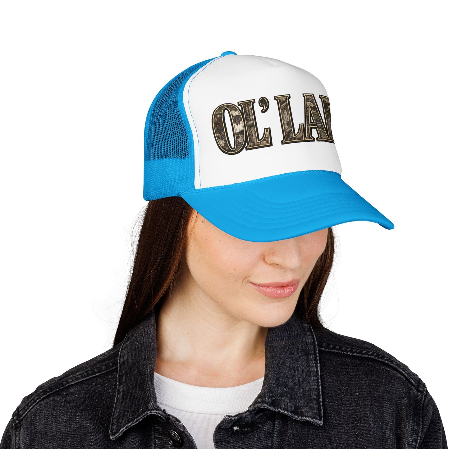 Ol' Lady Trucker Hat — Vintage Rustic Foam Cap for Country Style
