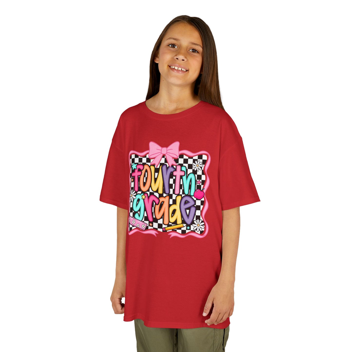 Fourth Grade Kids T‑Shirt – Colorful Back to School Design ("Fourth Grade")