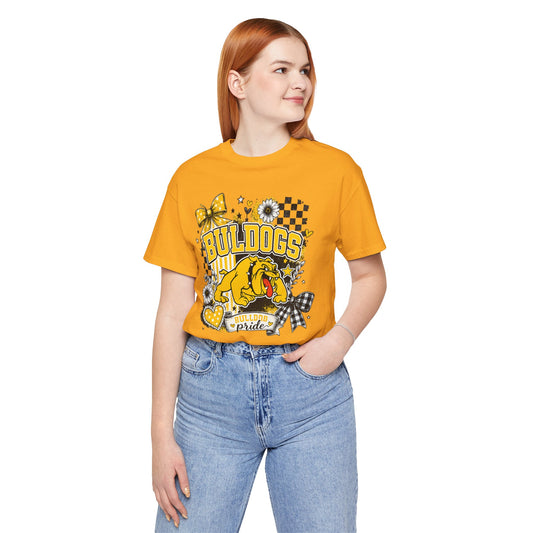 Bulldogs Pride T-Shirt – Yellow Mascot Graphic Tee