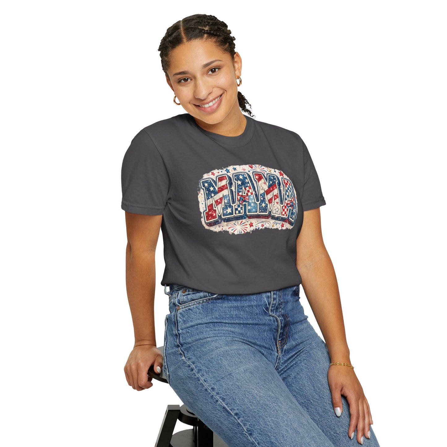 Mama Patriotic T-Shirt — Red White Blue Americana Graphic Tee