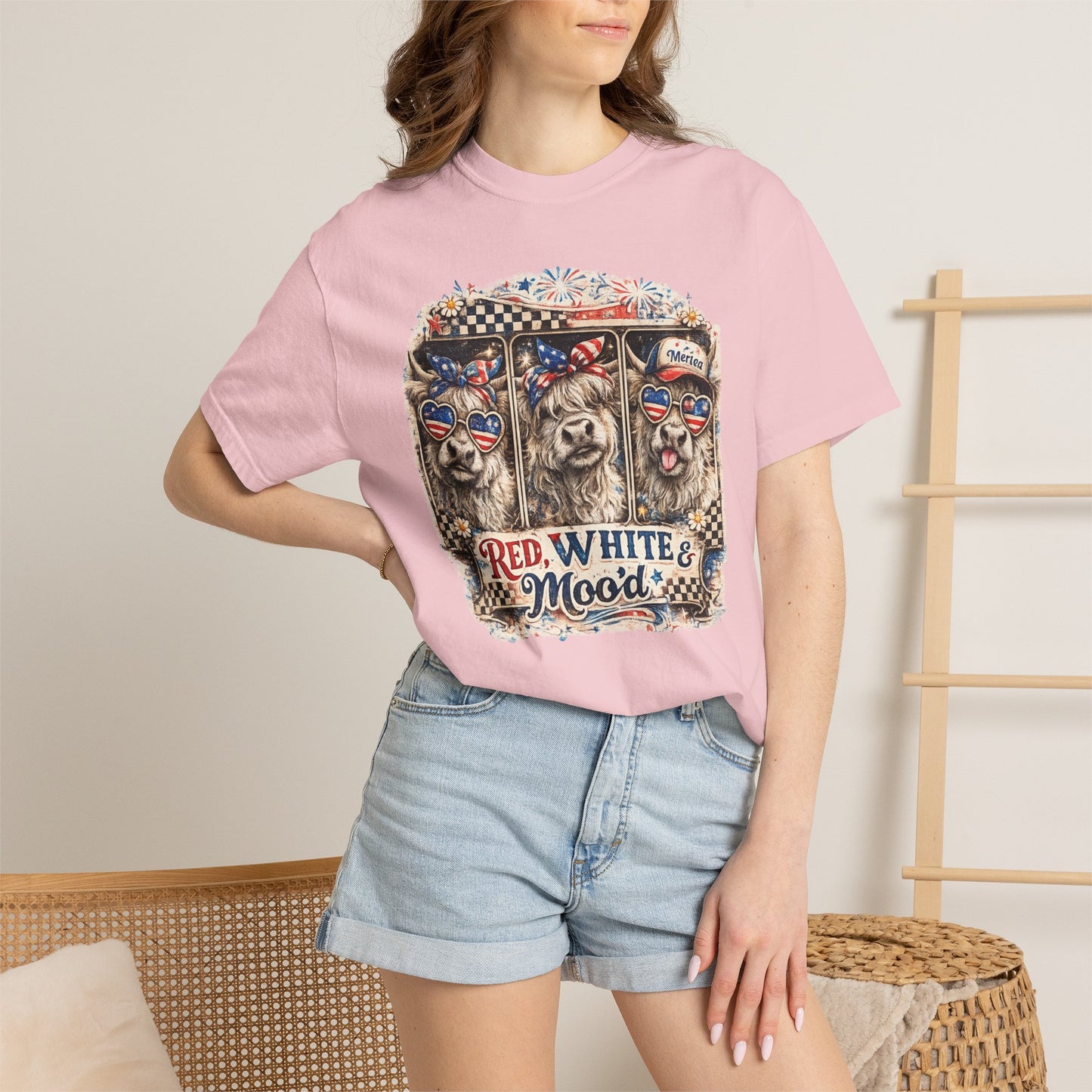 Patriotic Dogs "Red, White & Moo-d" T-Shirt